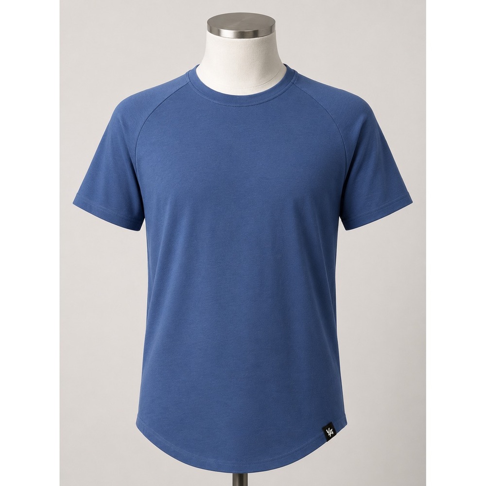 YoungLA Men's Blue Logo Cotton Blend Jersey Crew Neck T-Shirt XL NWT